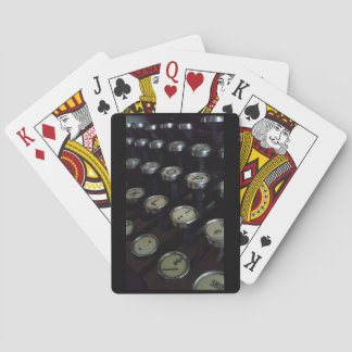 Vintageskrivmaskinen stämm leka kort, casinokort
