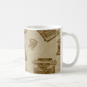 VintageskrivmaskinsCollage Kaffemugg