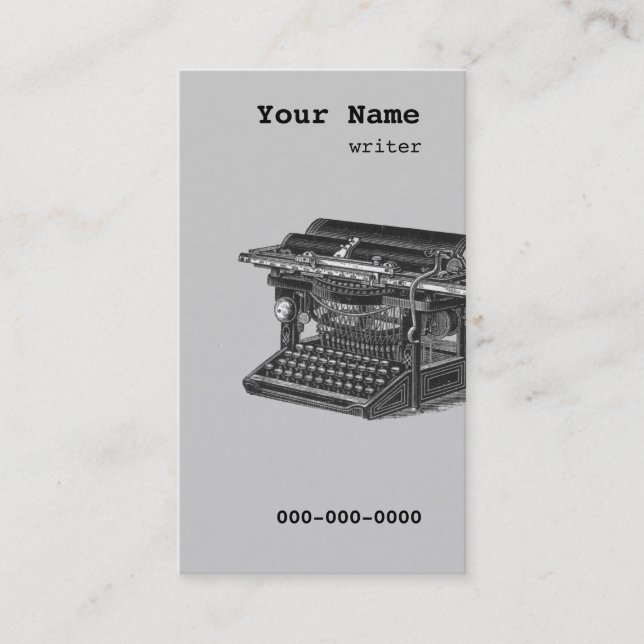 vintageskrivmaskinsförfattare - bloggarevisitkort visitkort (Framsida)
