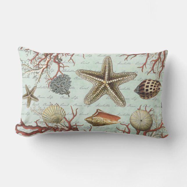 Vintagesnäckskal… kudder lumbarkudde (Framsida)