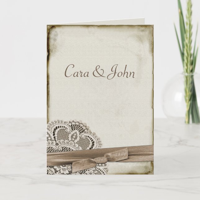 Vintagesnöre Inbjudan (Framsida)