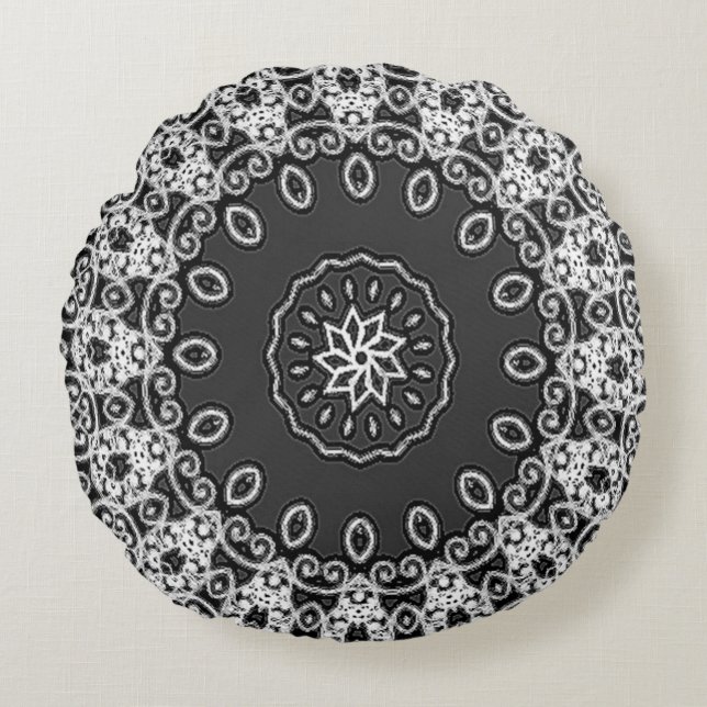 VINTAGESNÖRE RUND KUDDE (Framsidan)