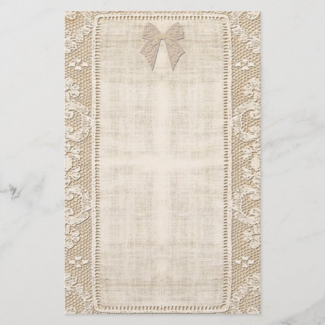 Vintagesnörebrevpapper Brevpapper (Framsida)