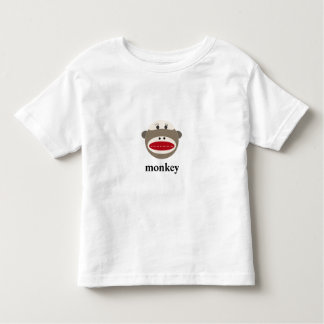 Vintagesock monkey med anpassadetext tee shirt