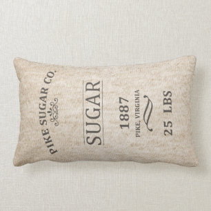 Vintagesockersäck Lumbarkudde
