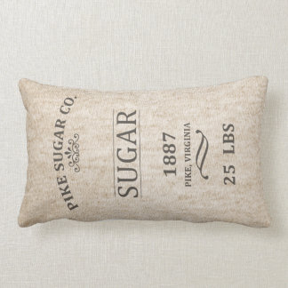 Vintagesockersäck Lumbarkudde
