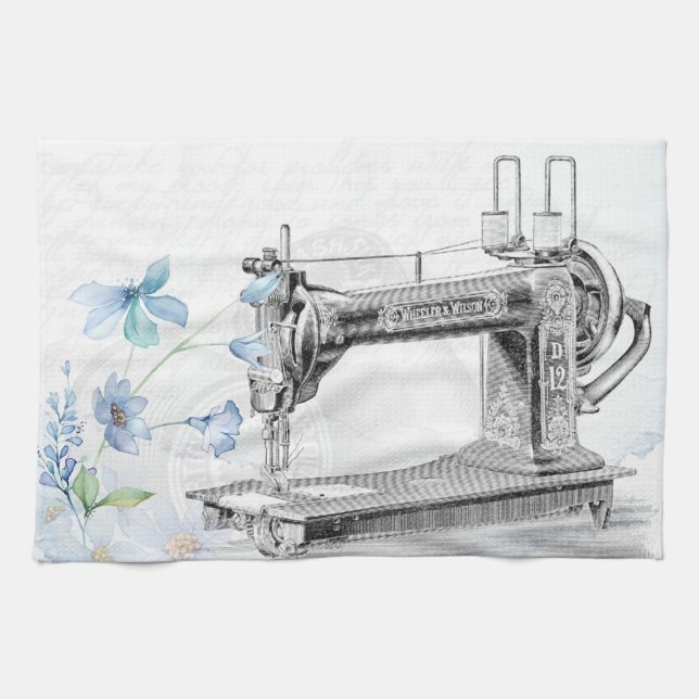 Vintagesömnadmaskin Kökshandduk (Horisontell)