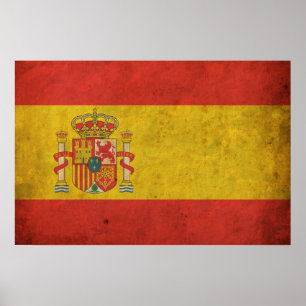 VintageSpanien flagga Poster