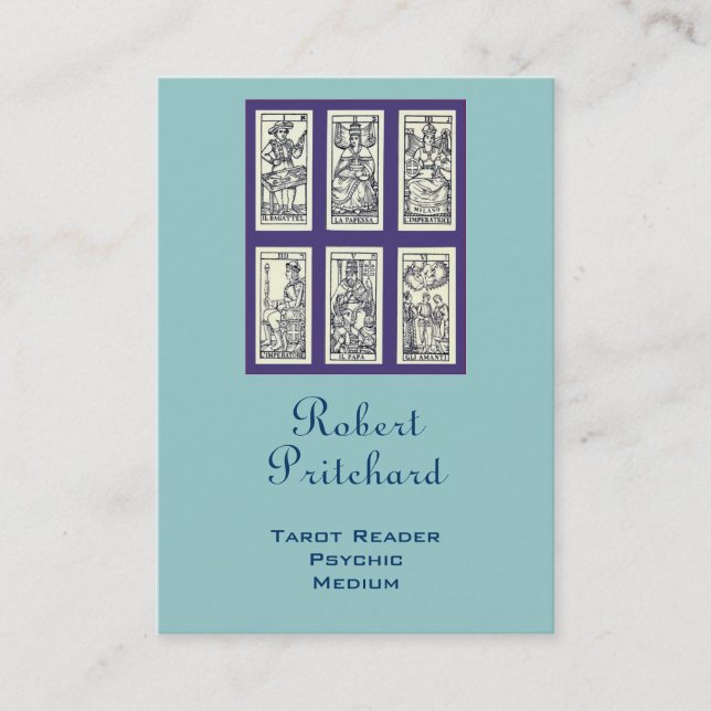 Vintagespanjor Tarot Visitkort (Framsida)
