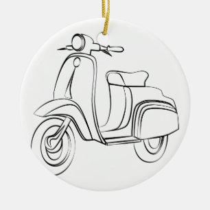 Vintagesparkcykel Julgransprydnad Keramik