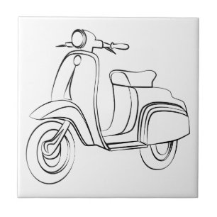 Vintagesparkcykel Kakelplatta