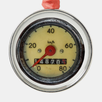 VintagesparkcykelSpeedometer Julgransprydnad Metall