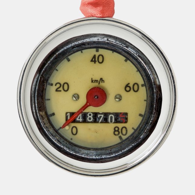 VintagesparkcykelSpeedometer Julgransprydnad Metall (Framsidan)