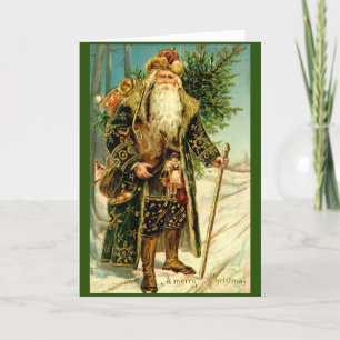 VintageSt Nicholas Santa julkort Kort