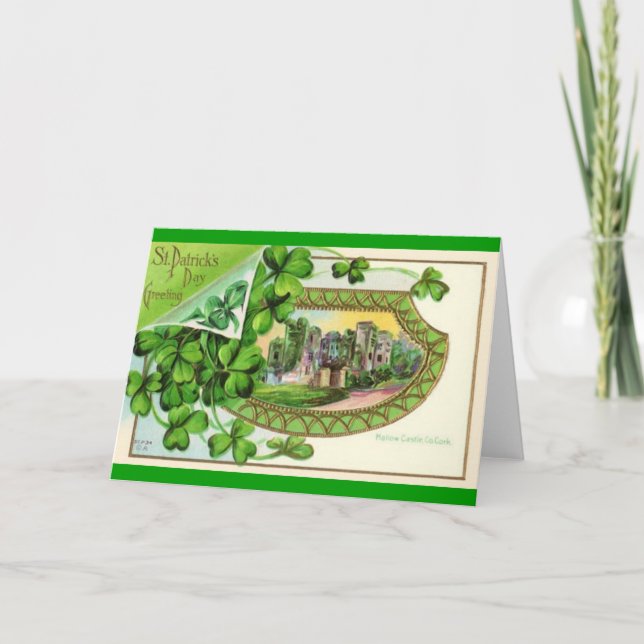 Vintagest patricks day kort (Framsida)
