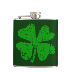 Vintagest patrick's dayflaska med den gröna fickplunta
