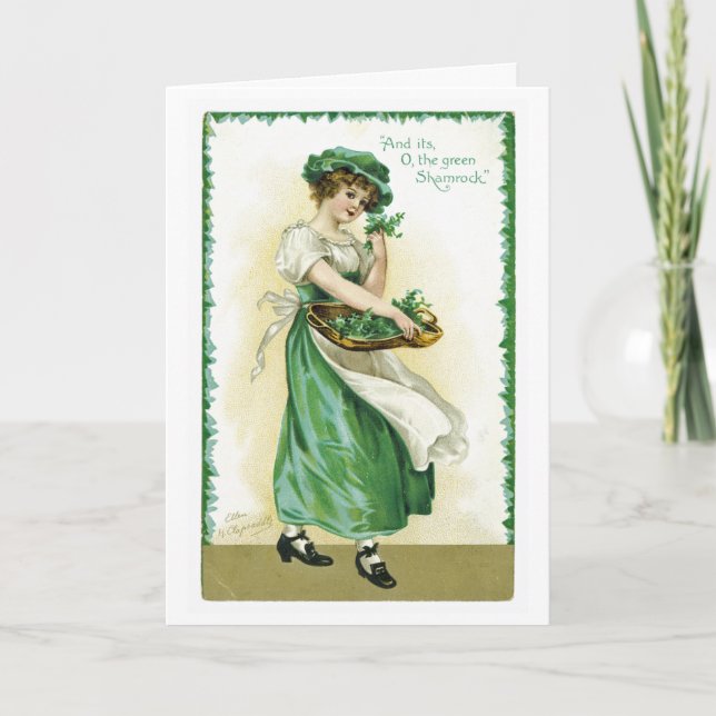 Vintagest patrick's daykort kort (Framsida)