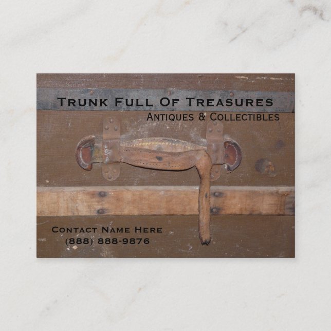Vintagestam för antikviteter och Collectibles Visitkort (Framsida)