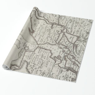 VintageStaten ö & NYC-hamnkarta (1733) Presentpapper