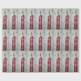 Vintagestearinljus med glitter presentpapper