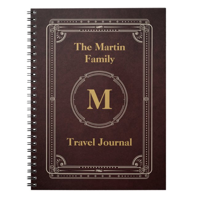 Vintagestil reser journalen anteckningsbok (Framsidan)