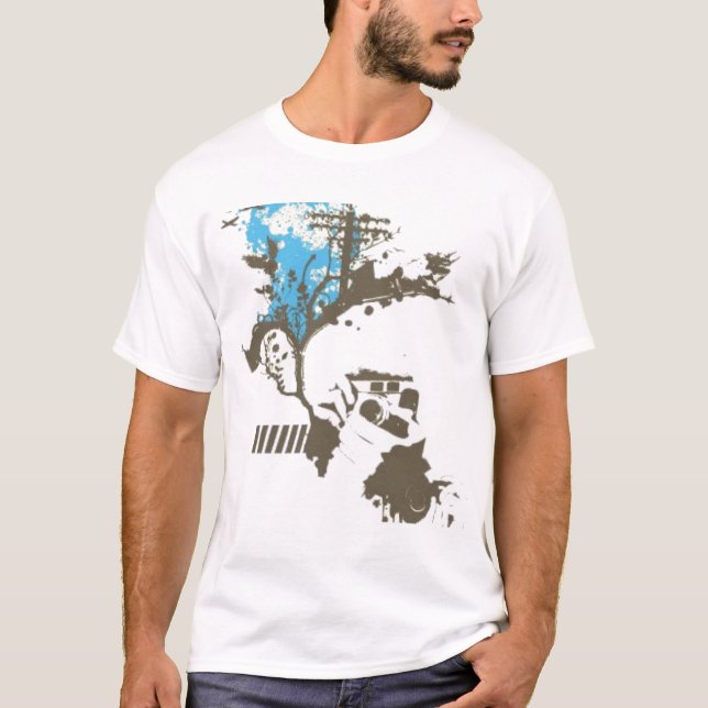 Vintagestilskjorta T Shirt (Framsida)
