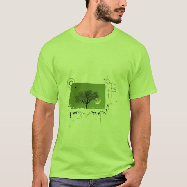 Vintagestilskjorta T-shirt (Framsida)