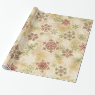 Vintagestilsnöflingor med anpassadetext presentpapper