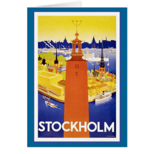 VintageStockholm sverige Hälsningskort