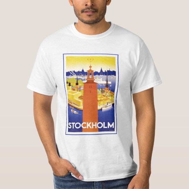 VintageStockholm sverige Tee (Framsida)
