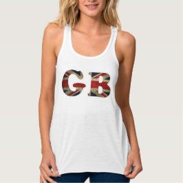 VintageStorbritannien initialer Linne Med Racerback