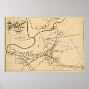 Vintagestrid av harmonikartan (1875) poster