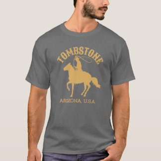 VintageStyle Gravsten Arizona USA Guld Cowboy Wes T Shirt