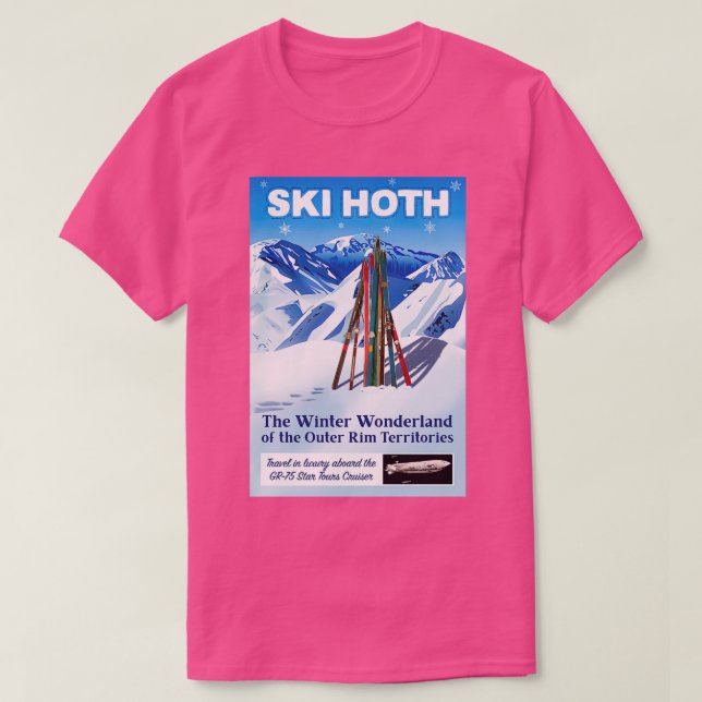 VintageStyle Ski Hoth Travel T Shirt (Design framsida)