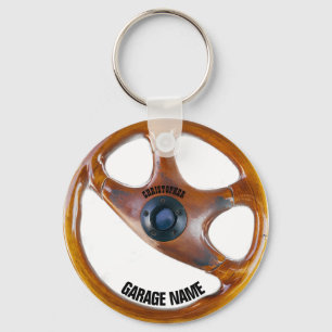 Vintagestyrningen rullar garageägaren Keychain Nyckelring