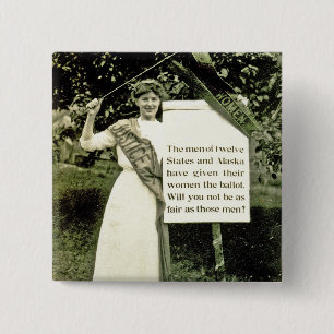Vintagesuffragetten klämmer fast knapp