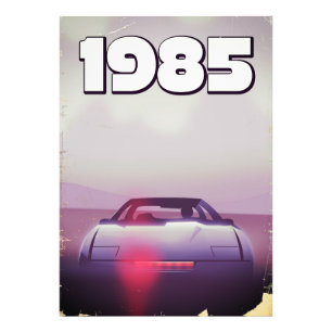 vintagesupercaraffisch 1985 fototryck