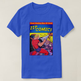 VintageSuperherohumorboken täcker konst Tee