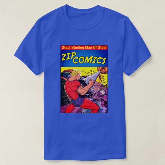 VintageSuperherohumorboken täcker konst Tee Shirt (Design framsida)