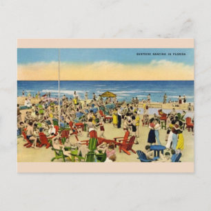 VintageSurfside dans i den Florida vykortet Vykort
