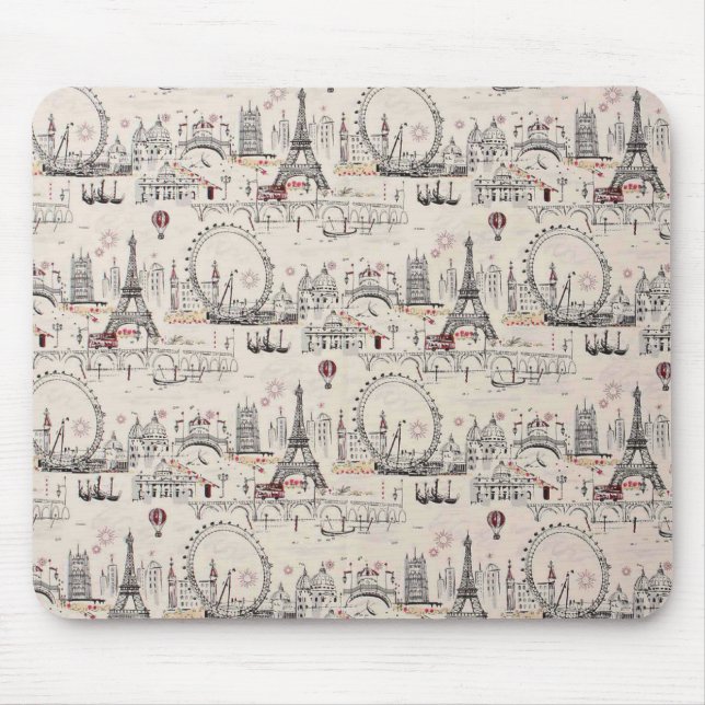 Vintagesvart- & vitEuropa bilder Musmatta (Framsidan)