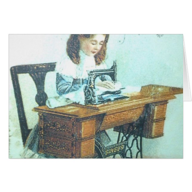 Vintagesymaskin Hälsningskort (Framsidan Horizontal)