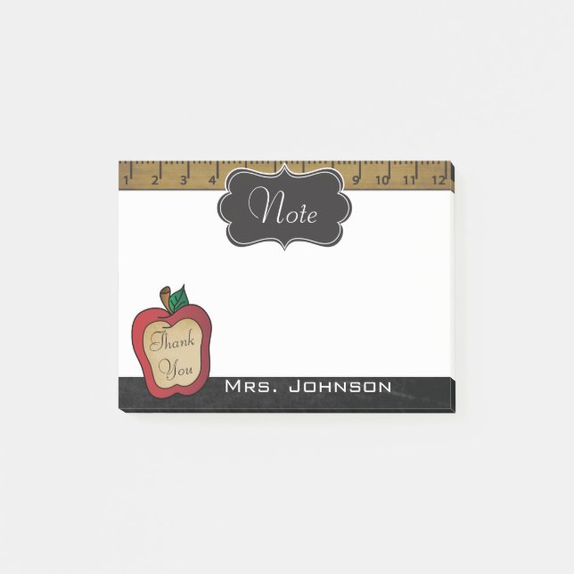 Vintagetack skolar noterar | DIY text Post-it Block (Framsida)