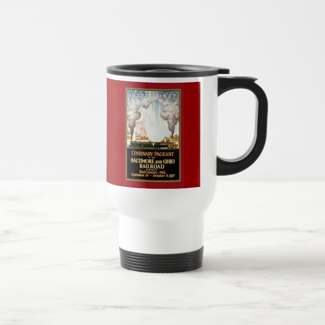 Vintagetåg reser affischkonst resemugg (Höger)