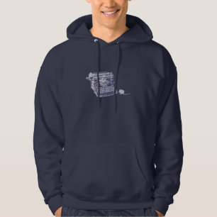 Vintagetangentbord och mushoodie sweatshirt med luva