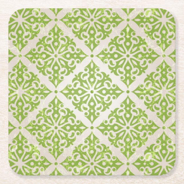 Vintagetapet Underlägg Papper Kvadrat (Framsidan)