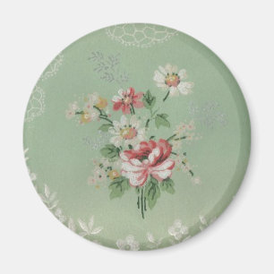 Vintagetapetblommor Magnet