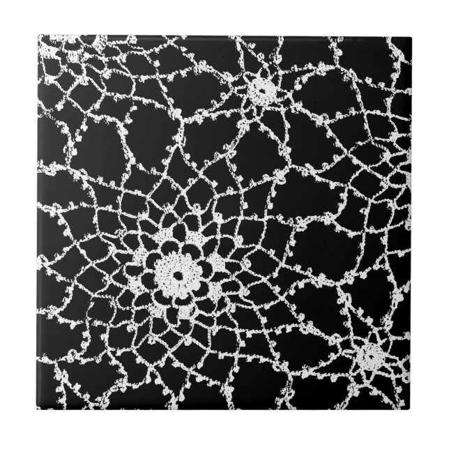 VintageTatted snöre Kakelplatta (Framsidan)