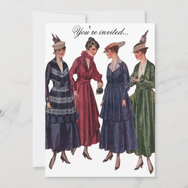 VintageTeaparty Inbjudningar (Framsida)