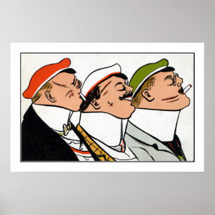 Vintagetecknad akademiska fäkta Mensur Poster
